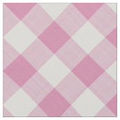 Große rosa Gingham Karo Pattern Geometrie Stoff (Nahaufnahme)