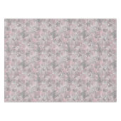 Große, rosa graue Blume Tischdecke (Vorderseite (Horizontal))