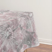 Große, rosa graue Blume Tischdecke (Beispiel)