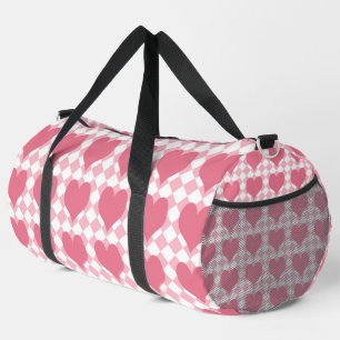 Große rosa Herzen Duffle Bag
