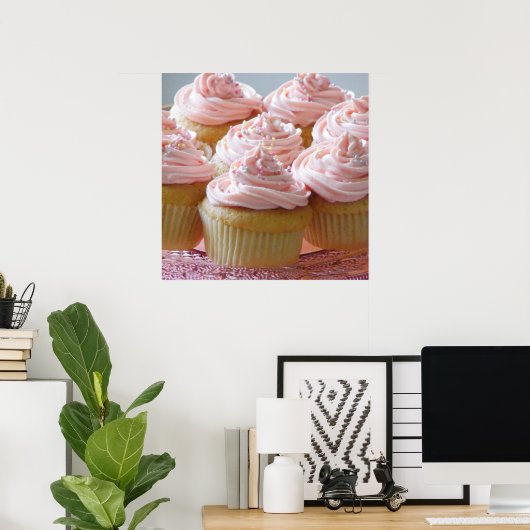Große rosa Kuchen Poster (Heimbüro)