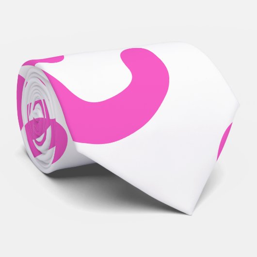 Große rosa Leopardrucke Krawatte (Gerollt)