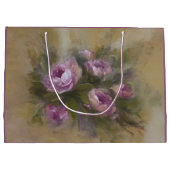 Große rosa / lila Rosen Geschenktüte (Rückseite)