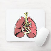 Große rosa Lungen Mousepad (Mit Mouse)