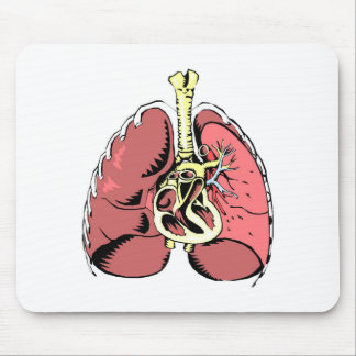 Große rosa Lungen Mousepad
