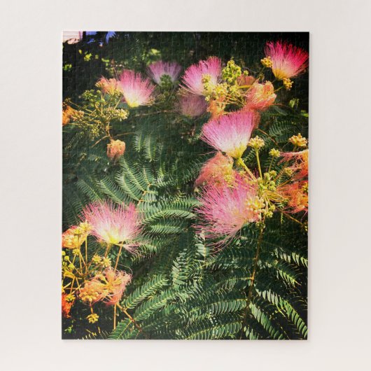 Große rosa Mimosa Blooms Puzzle (Vertikal)