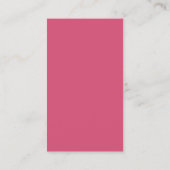 große rosa Monogramm Visitenkarte (Rückseite)