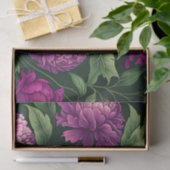 Große rosa Peonies Grüne Blätter Dekoupage Gift Seidenpapier (Geschenk)
