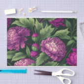 Große rosa Peonies Grüne Blätter Dekoupage Gift Seidenpapier (Handwerk)