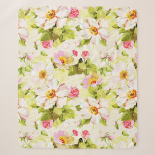 Große rosa Pfingstrosen Blumen Sherpa-Decke Sherpadecke