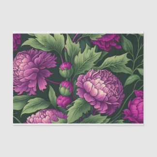 Große rosa Pfingstrosen grüne Blätter Decoupage-Ge Seidenpapier