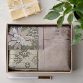 Große rosa Rose Bouquets & Collage Decoupage Seidenpapier (Geschenk)