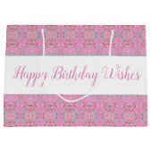 Große rosa Tasche Stilpapier Geburtstagsgeschenkta Geschenktüte (Vorderseite)