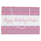 Große rosa Tasche Stilpapier Geburtstagsgeschenkta Geschenktüte (Rückseite)