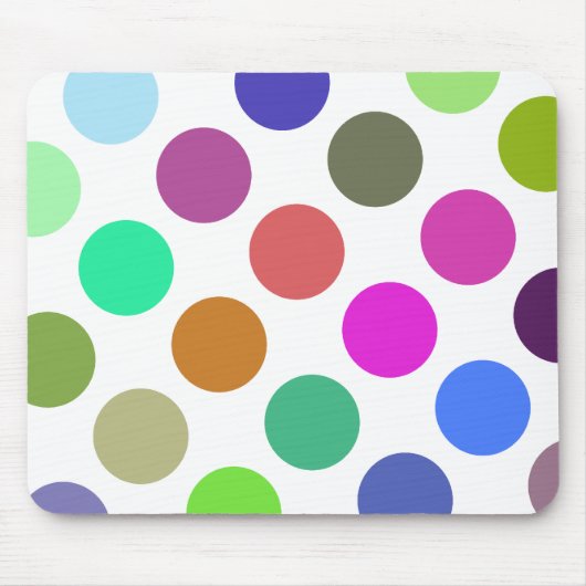 Große rosa und blaue Punkte Mousepad (Vorne)