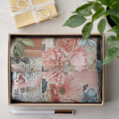 Große rosa Vintage Bläserei Seidenpapier (Geschenk)