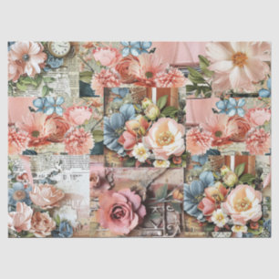 Große rosa Vintage Bläserei Seidenpapier
