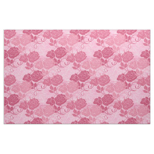 Große rosa Vintage viktorianische florale Rosen Te Stoff