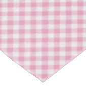 Große, rosa/weiße Gingham-Karo Muster Geometrie Tischdecke (Schrägansicht)