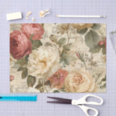 Große rosafarbene Rosen Seidenpapier (Handwerk)