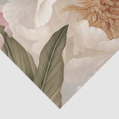 Große rosafarbene weiße Peonfarben - Papiertücher  Seidenpapier (Detail)