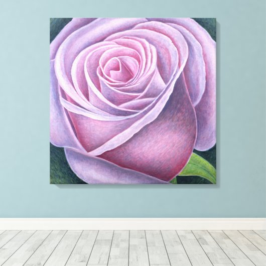 Große Rose 2003 Leinwanddruck (Insitu (Holzboden))