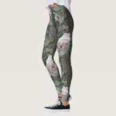 Große Rose auf Holz Leggings (Links)