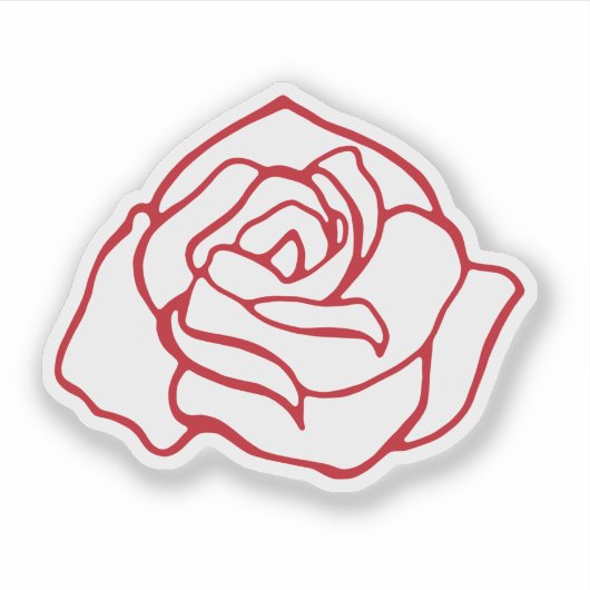 Große Rose Aufkleber (Vorderseite)