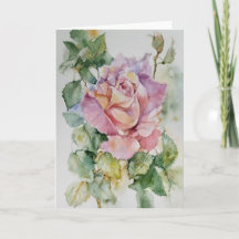 Große Rose in Aquarellen