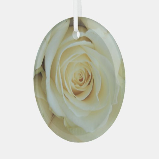 Große Rose Ornament Aus Glas (Vorderseite links)