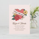 Grosse Rose Tattoo Einladung (Stehend Vorderseite)