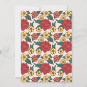 Grosse Rose Tattoo Einladung (Rückseite)