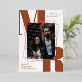 Große Rostinitis Modernes Foto Save the Date Folieneinladung (Stehend vorne)