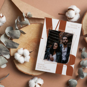 Große Rostinitis Modernes Foto Save the Date Folieneinladung