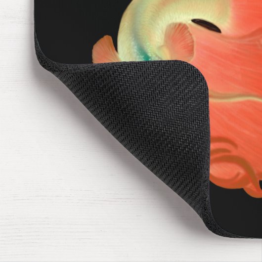 Große rote Betta Fische Mousepad (Ecke)