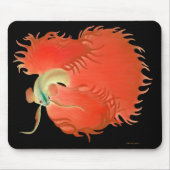 Große rote Betta Fische Mousepad (Vorne)