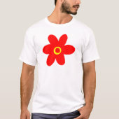 Große rote Blume T-Shirt (Vorderseite)