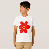 Große rote Blume T-Shirt (Vorne ganz)