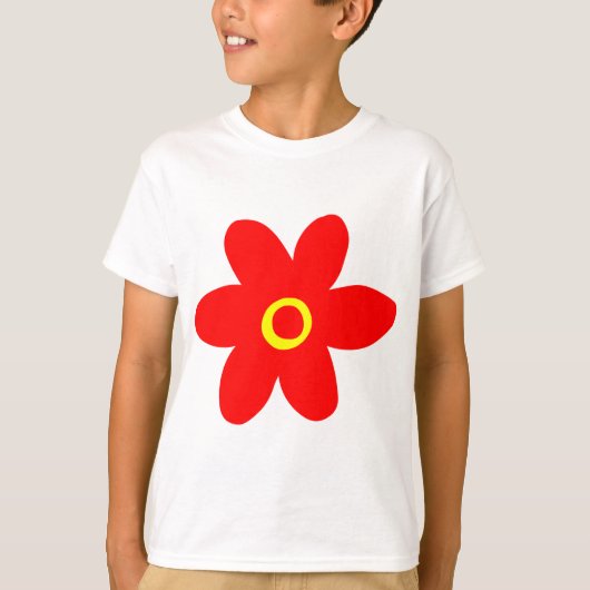 Große rote Blume T-Shirt (Vorderseite)