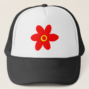 Große rote Blume Truckerkappe
