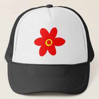Große rote Blume Truckerkappe