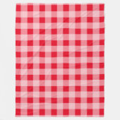 Große rote Gingham-Muster Fleece Picknickdecke (Vorderseite)