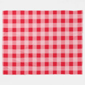 Große rote Gingham-Muster Fleece Picknickdecke (Vorderseite (Horizontal))
