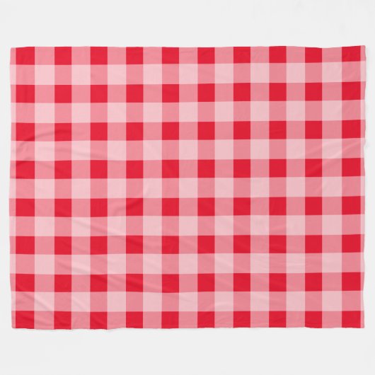 Große rote Gingham-Muster Fleece Picknickdecke (Vorderseite (Horizontal))