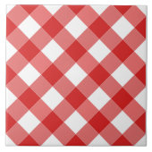 Große rote karierte Fliese (Vorderseite)