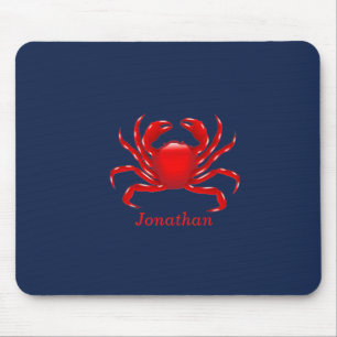 Große rote Krabbe auf blauem Hintergrund Zurück zu Mousepad
