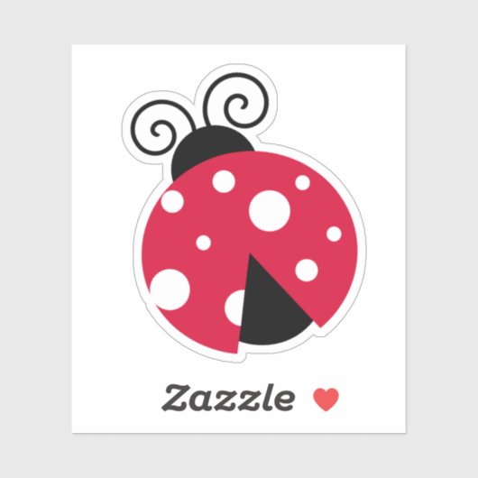 Große rote Ladybug Aufkleber (Blatt)