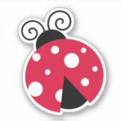Große rote Ladybug Aufkleber (Vorderseite)