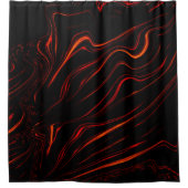 Große rote lange Spuren über schwarzem Hintergrund Duschvorhang (Vorderseite)