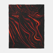 Große rote lange Spuren über schwarzem Hintergrund Fleecedecke (Vorderseite)
